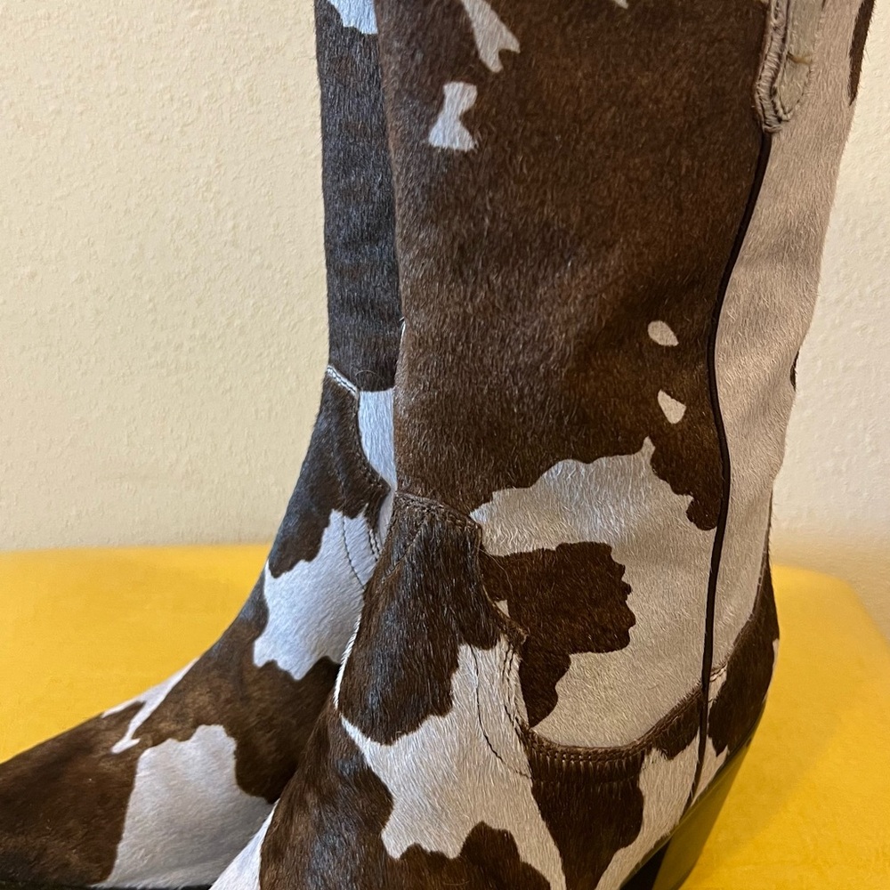 Cow Print Western Boots - Picture 9 of 9